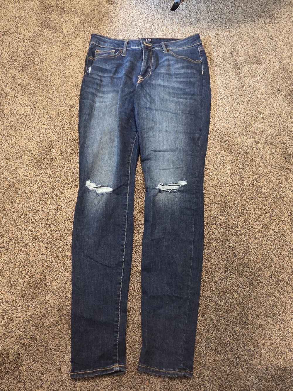 GAP Sz 10/30 Women’s Mid-rise Skinny Jeans in Dark Blue